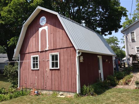shed gambrel roof with porch